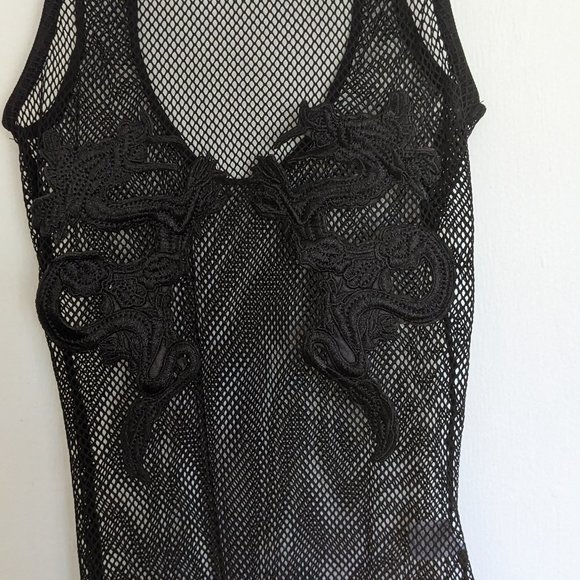 Club Exx Bad Luck Dragon Fishnet Bodysuit M NWOT - Picture 8 of 8